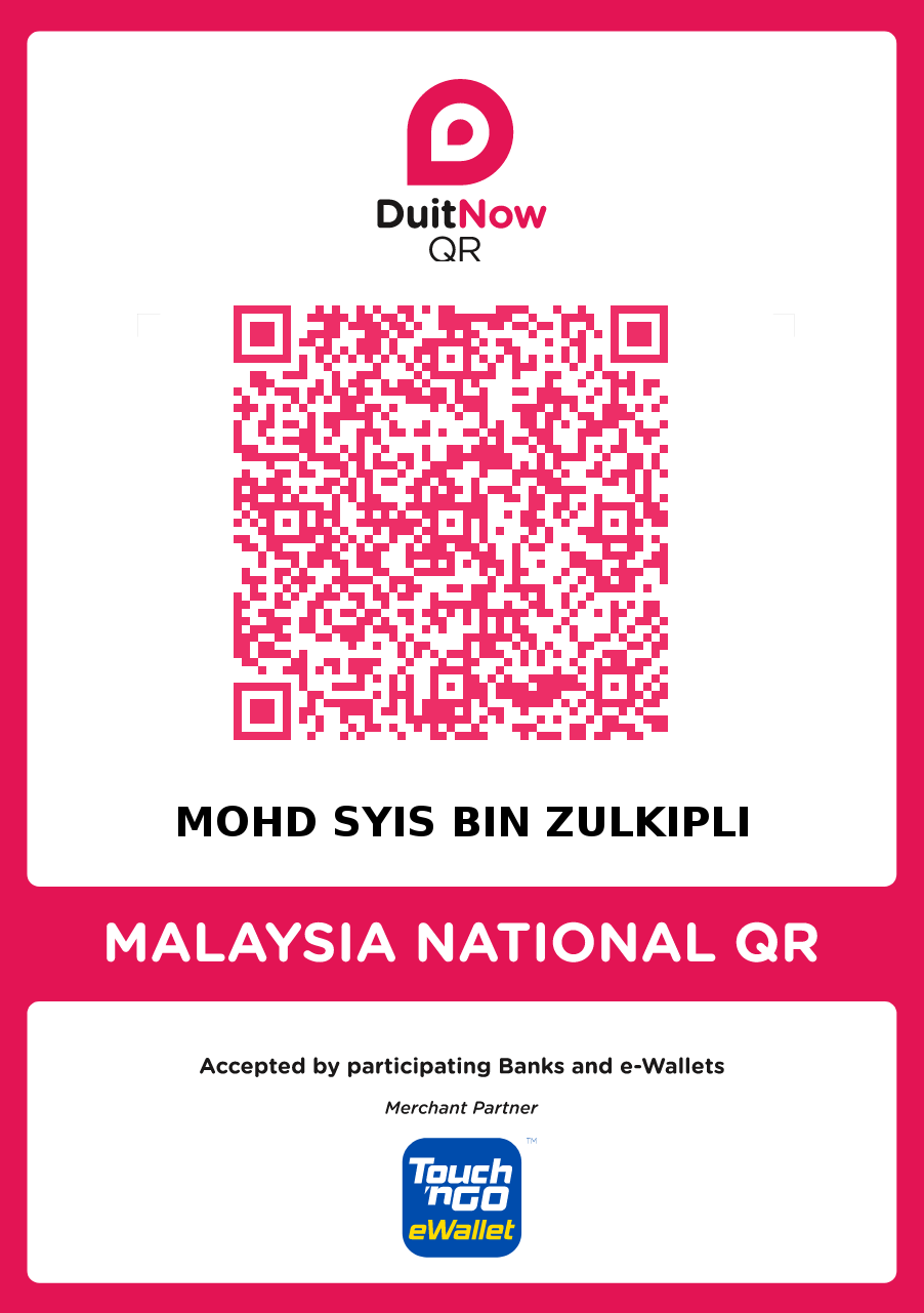 Kod QR Touch 'n Go SyizzStudio